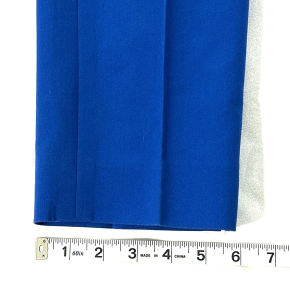 Talbots Curvy Lapis Blue Slacks Crop Stretch Back Elastic Womens Size 2 - Picture 5 of 8